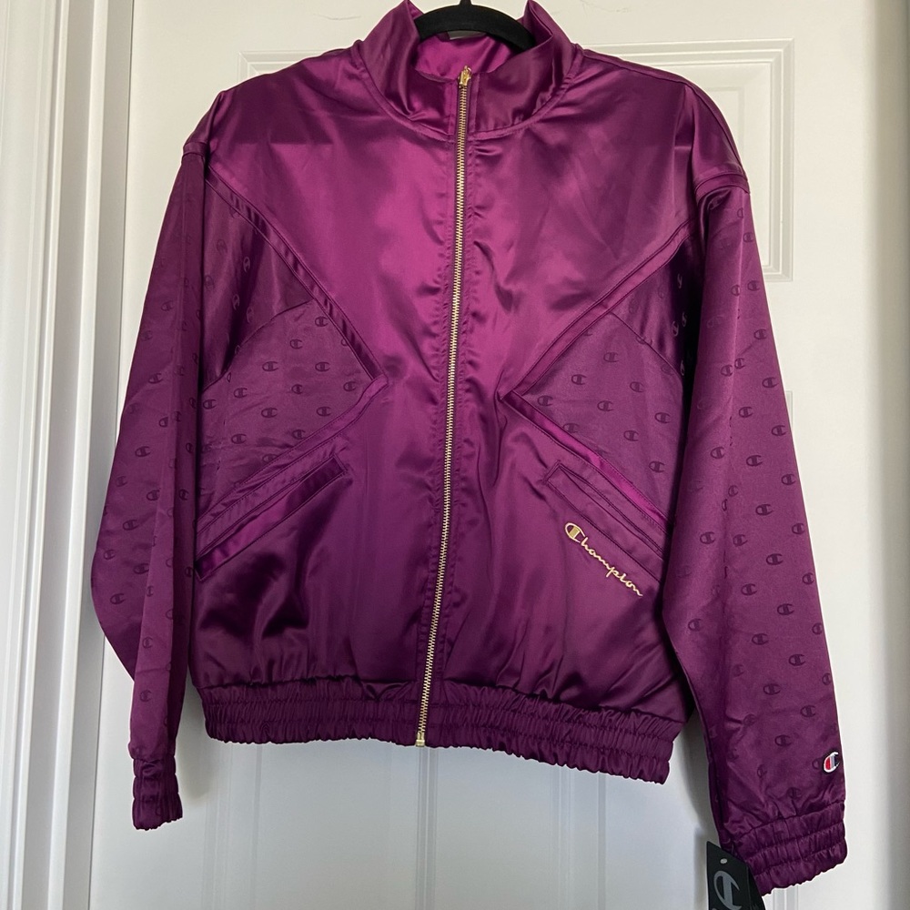 Women’s Champion purple satin jacket
